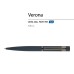 Ручка Verona шариковая автоматическая, синий металлический корпус 1.0 мм, синяя