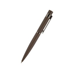 Ручка Verona шариковая  автоматическая, коричневый металлический корпус 1.0 мм, синяя