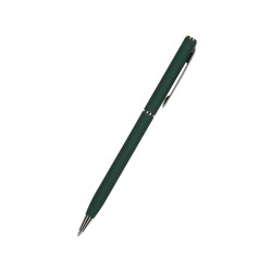 Ручка Palermo шариковая  автоматическая, зеленый металлический корпус, 0,7 мм, синяя