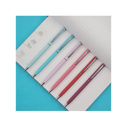 Ручка шариковая автоматическая BrunoVisconti® PALERMO цвет корпуса бордовый, soft-touch, 0.7 мм