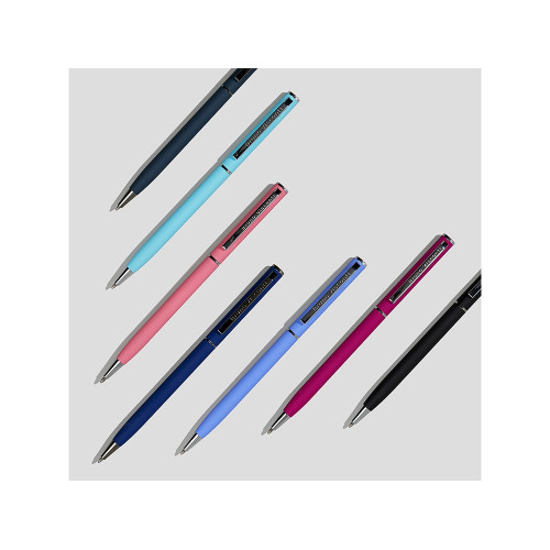 Ручка шариковая автоматическая BrunoVisconti® PALERMO цвет корпуса бордовый, soft-touch, 0.7 мм