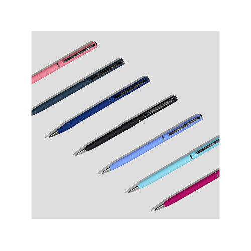 Ручка шариковая автоматическая BrunoVisconti® PALERMO цвет корпуса сине-черный, soft-touch, 0.7 мм