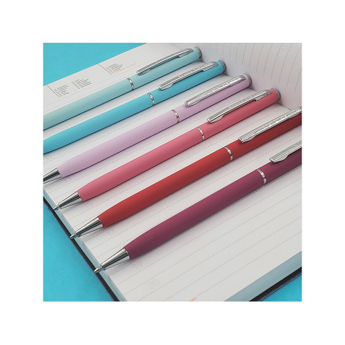 Ручка шариковая автоматическая BrunoVisconti® PALERMO цвет корпуса бирюзовый, soft-touch, 0.7 мм