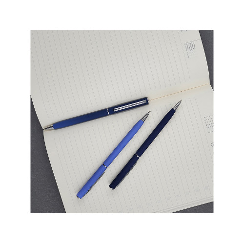 Ручка шариковая автоматическая BrunoVisconti® PALERMO цвет корпуса фиолетовый, soft-touch, 0.7 мм