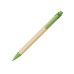 Шариковая ручка Berk из переработанного картона и кукурузного пластика, натуральный/зеленый