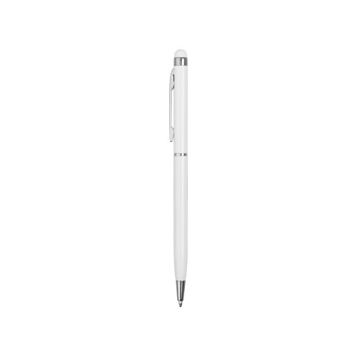 Ручка-стилус металлическая шариковая Jucy, белый