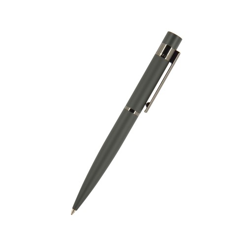 Ручка Verona шариковая  автоматическая, серый металлический корпус 1.0 мм, синяя