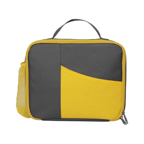 Изотермическая сумка-холодильник Breeze для ланч-бокса, серый/желтый