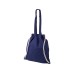 Рюкзак со шнурком Eliza из хлопчатобумажной ткани плотностью 240 г/м², темно-синий