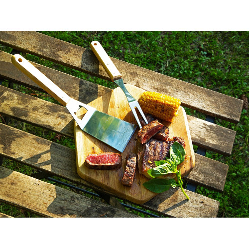 Набор BBQ Grill Master из двух приборов с деревянными ручками