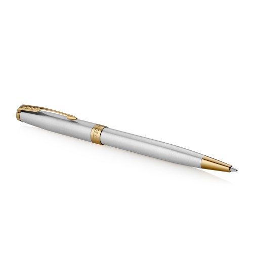 Ручка шариковая Parker Sonnet Core Stainless Steel GT, серебристый/золотистый