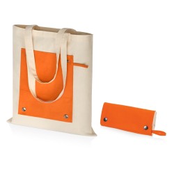 Складная хлопковая сумка для шопинга Gross с карманом, оранжевый