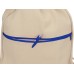 Рюкзак-мешок хлопковый Lark с цветной молнией, натуральный/синий