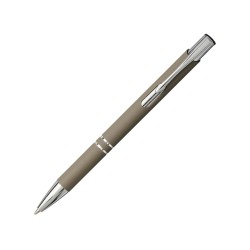 Шариковая кнопочная ручка Moneta с матовым антискользящим покрытием, темно-серый