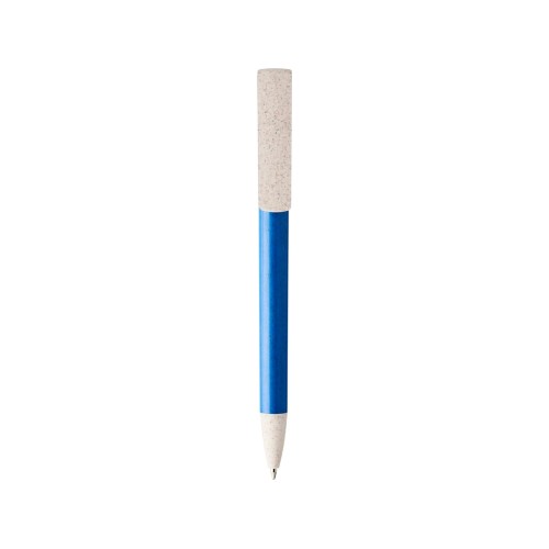 Шариковая ручка и держатель для телефона Medan из пшеничной соломы, cиний