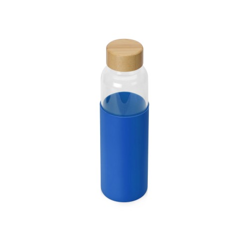 Бутылка для воды стеклянная Refine, в чехле, 550 мл, синий