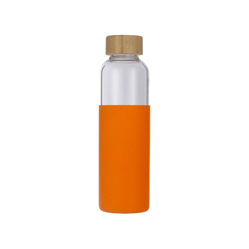 Бутылка для воды стеклянная Refine, в чехле, 550 мл, оранжевый