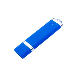USB-флешка на 512 Mb с покрытием soft-touch Орландо, синий