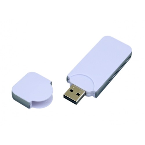 USB-флешка на 64 ГБ в стиле I-phone, прямоугольнй формы, белый