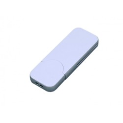 USB-флешка на 64 ГБ в стиле I-phone, прямоугольнй формы, белый