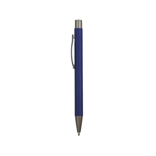 Ручка металлическая soft touch шариковая Tender, темно-синий/серый