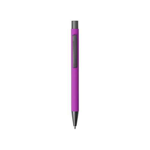 Ручка металлическая soft touch шариковая Tender, фиолетовый/серый