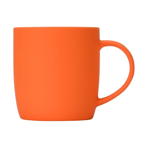 Кружка с покрытием soft-touch Dalgona, оранжевый