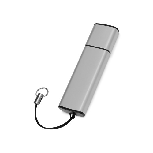 Флеш-карта USB 2.0 16 Gb металлическая с колпачком Borgir, стальной