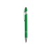 Ручка металлическая soft-touch шариковая со стилусом Sway, зеленый/серебристый