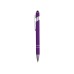 Ручка металлическая soft-touch шариковая со стилусом Sway, фиолетовый/серебристый