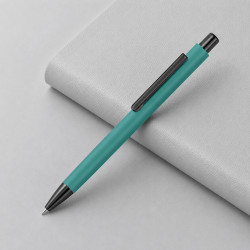 Металлическая шариковая ручка soft touch Ellipse gum, бирюзовый