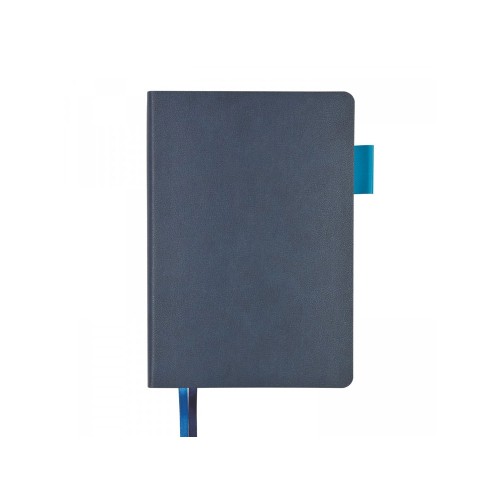 Ежедневник недатированный А5 Boston, темно-синий (голубой обрез)