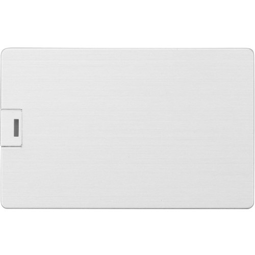 Флеш-карта USB 2.0 64 Gb в виде металлической карты Card Metal, серебристый
