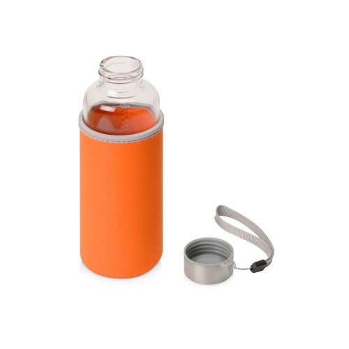 Бутылка для воды Pure c чехлом, 420 мл, оранжевый