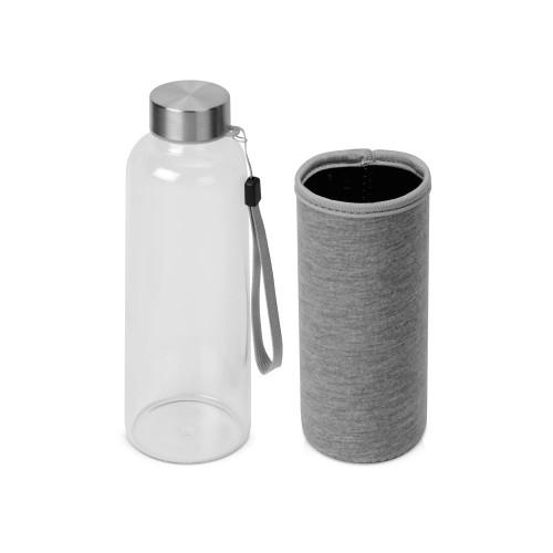 Бутылка для воды Pure c чехлом, 420 мл, серый