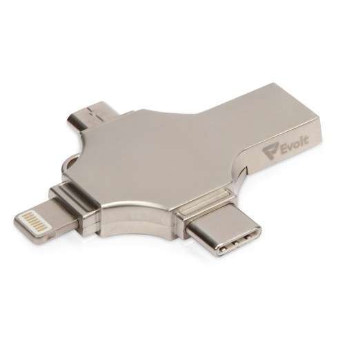 USB-флешка 3.0 на 32 Гб 4-в-1 Ultra, серебристый