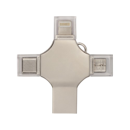 USB-флешка 3.0 на 32 Гб 4-в-1 Ultra, серебристый
