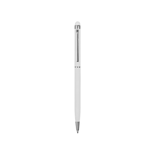 Ручка-стилус шариковая Jucy Soft с покрытием soft touch, белый