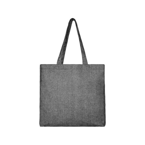 Эко-сумка Pheebs с клинчиком, изготовленая из переработанного хлопка, плотность 210 г/м2, heather black