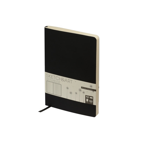 Скетчбук Sketch & Art в мягком переплете 140х210 мм, 100 л. бежевой бумаги 100 гр., черный Скетчбук Sketch & Art в мягком переплете 140х210 мм, 100 л. бежевой бумаги 100 гр., черный
