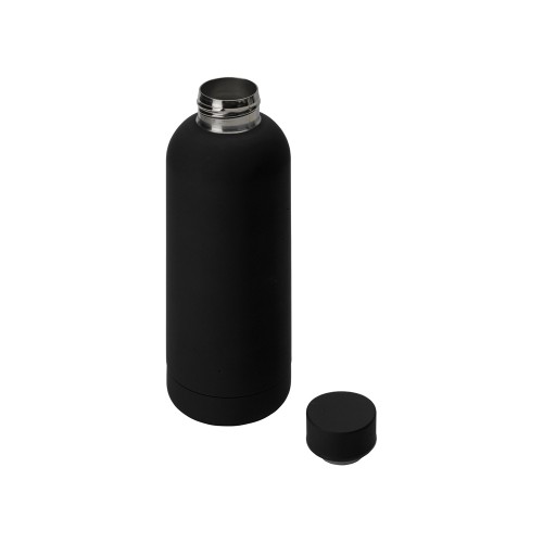 Вакуумная термобутылка Cask Waterline, soft touch, 500 мл, черный