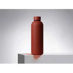 Вакуумная термобутылка Cask Waterline, soft touch, 500 мл, красный