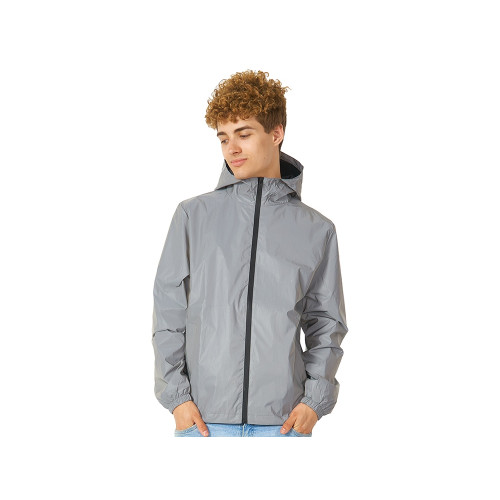 Ветровка светоотражающая 2XL, серебристый Ветровка светоотражающая 2XL, серебристый