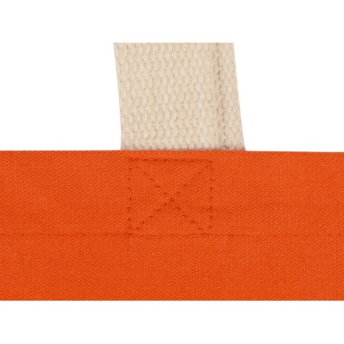 Сумка для шопинга Steady из хлопка с парусиновыми ручками, 260 г/м2, оранжевый