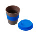 Стакан с силиконовой крышкой Cafe, синий