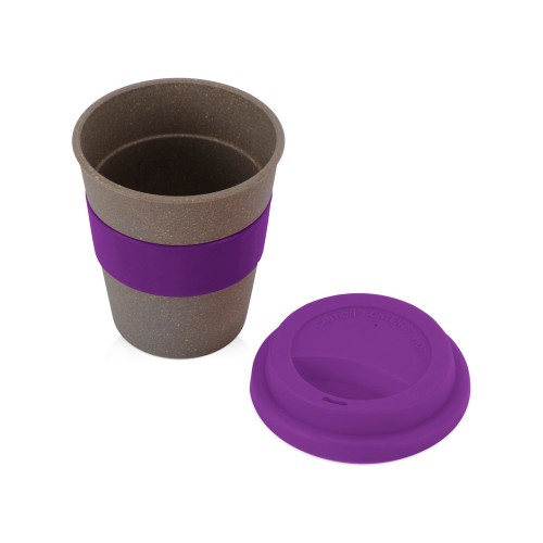 Стакан с силиконовой крышкой Café, фиолетовый
