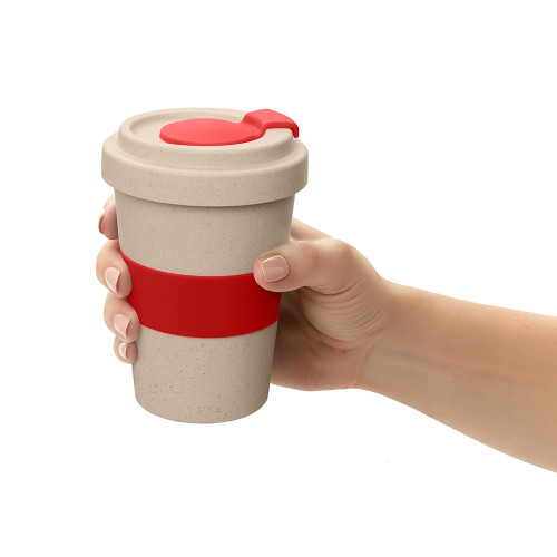 Стакан из пшеничного волокна Flava, красный