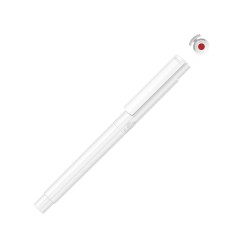 Капиллярная ручка в корпусе из переработанного материала rPET RECYCLED PET PEN PRO FL, белый с красным