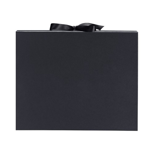 Коробка разборная на магнитах с лентами, черный