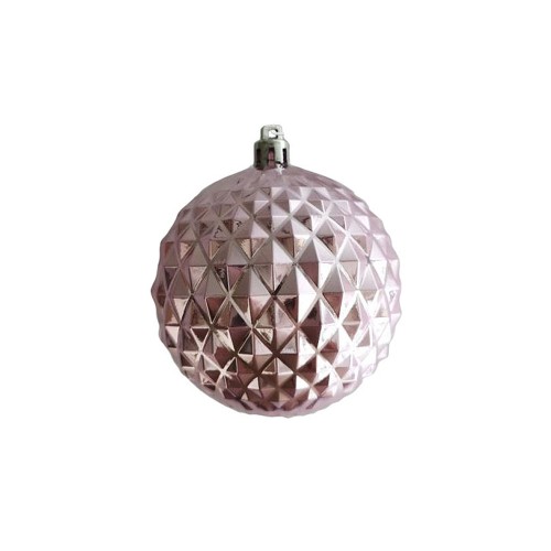 Новогоднее подвесное украшение из полистирола / 8x8x8см, розовый